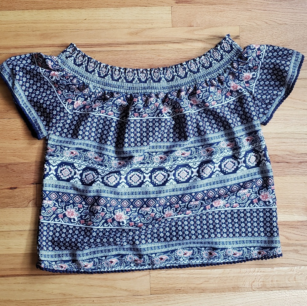 Boho off the shoulder top XL
